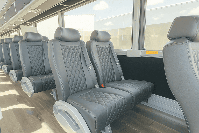 interior of Charter Bus Rental Ypsilanti charter bus